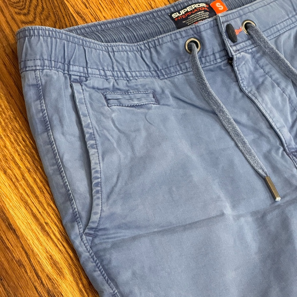 Superdry Light Blue Drawstring Trousers